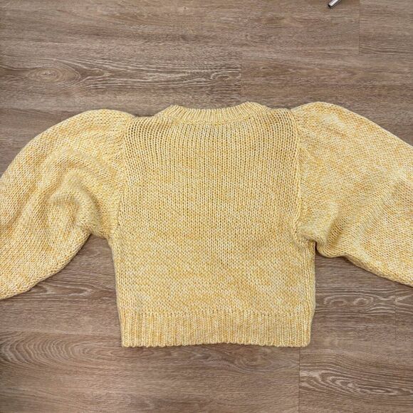 MINKPINK Rosalyn Fringing Jumper Yellow Oversized Chunky Knit PUllover sz M - Picture 4 of 13
